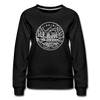 Virginia Women's Sweatshirt - Retro Mountain Women's Virginia Crewneck Sweatshirt - black