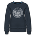 Virginia Women's Sweatshirt - Retro Mountain Women's Virginia Crewneck Sweatshirt - navy