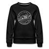 Wisconsin Women's Sweatshirt - Retro Mountain Women's Wisconsin Crewneck Sweatshirt - black