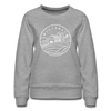 Wisconsin Women's Sweatshirt - Retro Mountain Women's Wisconsin Crewneck Sweatshirt - heather gray