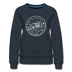 Wisconsin Women's Sweatshirt - Retro Mountain Women's Wisconsin Crewneck Sweatshirt - navy