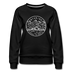 Wyoming Women's Sweatshirt - Retro Mountain Women's Wyoming Crewneck Sweatshirt - black
