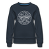 West Virginia Women's Sweatshirt - Retro Mountain Women's West Virginia Crewneck Sweatshirt - navy