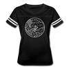 Arkansas Women’s Vintage Sport T-Shirt - State Design Women’s Arkansas Shirt - black/white