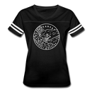 Arkansas Women’s Vintage Sport T-Shirt - State Design Women’s Arkansas Shirt - black/white