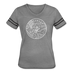 Arkansas Women’s Vintage Sport T-Shirt - State Design Women’s Arkansas Shirt - heather gray/charcoal