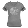 Arkansas Women’s Vintage Sport T-Shirt - State Design Women’s Arkansas Shirt - heather gray/charcoal