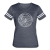 Arkansas Women’s Vintage Sport T-Shirt - State Design Women’s Arkansas Shirt - vintage navy/white
