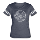 Arkansas Women’s Vintage Sport T-Shirt - State Design Women’s Arkansas Shirt - vintage navy/white