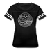 Alaska Women’s Vintage Sport T-Shirt - State Design Women’s Alaska Shirt - black/white