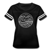 Alaska Women’s Vintage Sport T-Shirt - State Design Women’s Alaska Shirt - black/white
