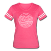 Alaska Women’s Vintage Sport T-Shirt - State Design Women’s Alaska Shirt - vintage pink/white