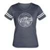 Colorado Women’s Vintage Sport T-Shirt - State Design Women’s Colorado Shirt - vintage navy/white