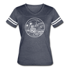 California Women’s Vintage Sport T-Shirt - State Design Women’s California Shirt - vintage navy/white