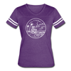 California Women’s Vintage Sport T-Shirt - State Design Women’s California Shirt - vintage purple/white