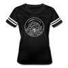 Connecticut Women’s Vintage Sport T-Shirt - State Design Women’s Connecticut Shirt - black/white