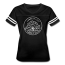 Connecticut Women’s Vintage Sport T-Shirt - State Design Women’s Connecticut Shirt - black/white
