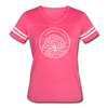 Connecticut Women’s Vintage Sport T-Shirt - State Design Women’s Connecticut Shirt - vintage pink/white