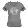 Georgia Women’s Vintage Sport T-Shirt - State Design Women’s Georgia Shirt - heather gray/charcoal