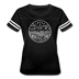 Idaho Women’s Vintage Sport T-Shirt - State Design Women’s Idaho Shirt - black/white