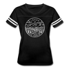 Idaho Women’s Vintage Sport T-Shirt - State Design Women’s Idaho Shirt - black/white