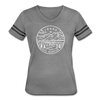 Idaho Women’s Vintage Sport T-Shirt - State Design Women’s Idaho Shirt