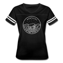 Kentucky Women’s Vintage Sport T-Shirt - State Design Women’s Kentucky Shirt - black/white
