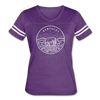 Kentucky Women’s Vintage Sport T-Shirt - State Design Women’s Kentucky Shirt - vintage purple/white