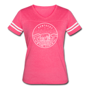 Kentucky Women’s Vintage Sport T-Shirt - State Design Women’s Kentucky Shirt - vintage pink/white