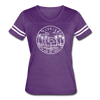 Florida Women’s Vintage Sport T-Shirt - State Design Women’s Florida Shirt - vintage purple/white