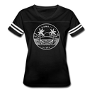 Hawaii Women’s Vintage Sport T-Shirt - State Design Women’s Hawaii Shirt - black/white