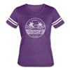 Hawaii Women’s Vintage Sport T-Shirt - State Design Women’s Hawaii Shirt - vintage purple/white
