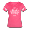 Hawaii Women’s Vintage Sport T-Shirt - State Design Women’s Hawaii Shirt - vintage pink/white