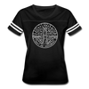 Delaware Women’s Vintage Sport T-Shirt - State Design Women’s Delaware Shirt - black/white