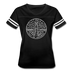 Delaware Women’s Vintage Sport T-Shirt - State Design Women’s Delaware Shirt - black/white
