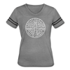 Delaware Women’s Vintage Sport T-Shirt - State Design Women’s Delaware Shirt - heather gray/charcoal