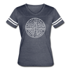 Delaware Women’s Vintage Sport T-Shirt - State Design Women’s Delaware Shirt - vintage navy/white
