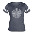 Delaware Women’s Vintage Sport T-Shirt - State Design Women’s Delaware Shirt - vintage navy/white
