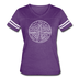 Delaware Women’s Vintage Sport T-Shirt - State Design Women’s Delaware Shirt - vintage purple/white
