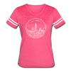 Illinois Women’s Vintage Sport T-Shirt - State Design Women’s Illinois Shirt - vintage pink/white