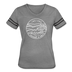 Indiana Women’s Vintage Sport T-Shirt - State Design Women’s Indiana Shirt - heather gray/charcoal