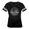 Iowa Women’s Vintage Sport T-Shirt - State Design Women’s Iowa Shirt - black/white