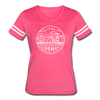 Iowa Women’s Vintage Sport T-Shirt - State Design Women’s Iowa Shirt - vintage pink/white