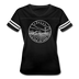 Kansas Women’s Vintage Sport T-Shirt - State Design Women’s Kansas Shirt - black/white