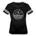 Maine Women’s Vintage Sport T-Shirt - State Design Women’s Maine Shirt - black/white