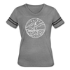 Maine Women’s Vintage Sport T-Shirt - State Design Women’s Maine Shirt - heather gray/charcoal