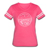 Minnesota Women’s Vintage Sport T-Shirt - State Design Women’s Minnesota Shirt - vintage pink/white
