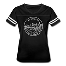 Maryland Women’s Vintage Sport T-Shirt - State Design Women’s Maryland Shirt - black/white