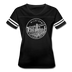 Michigan Women’s Vintage Sport T-Shirt - State Design Women’s Michigan Shirt - black/white