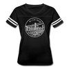 Michigan Women’s Vintage Sport T-Shirt - State Design Women’s Michigan Shirt - black/white